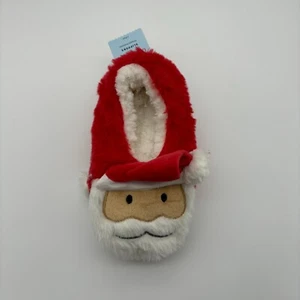 Cat & Jack Kids Red Santa Holiday Slipper Socks with Gripper Bottoms, Size XS/S - Picture 1 of 3