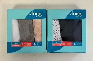 6 x sloggi 24/7 Weekend Knickers, Blue / Multicoloured, Size 10 UK - Picture 1 of 1