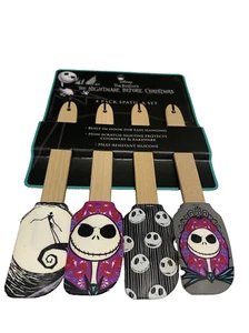 Disney Nightmare Before Christmas Silicone Spatula Set of 4 Heat Resistant New - Picture 1 of 2