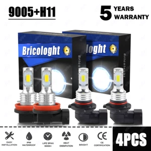 H11 9005 LED Headlight Super Bright Bulbs Kit 8000K White 330000LM High/Low Beam - Picture 1 of 16