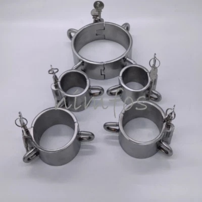 Diámetro interior personalizable 5 cm resistente 100 % acero inoxidable cuello mano tobillo Foto 1 de 4