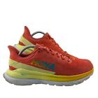 Hoka One One Men's Size UK 9.5 Mach 4 Running Shoes Trainers Coral Saffron Worn