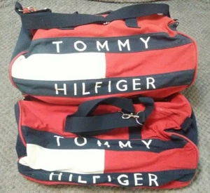 Tommy Hilfiger Vtg Classic Colorblock Flag Logo Duffel Bag Lot of 2 - Picture 1 of 7