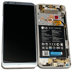 OEM LCD ASSEMBLY WITH FRAME AND PARTS-NO BACK COMPATIBLE LG G6 ICE PLATINUM FAIR