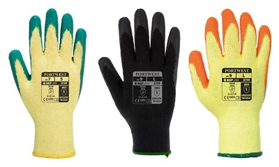 12 X Portwest A150 Latex Gummi Arbeit Wear Safety Griff Gartenarbeit Bauer Glove