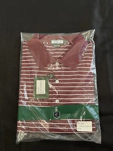 House of Carrington Legend PIMA Cotton Polo Golf Shirt Size XL Ruby Wine/White - Picture 1 of 3