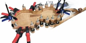 10 pz morsetti bordo violino incollati strumento per liuteria bastone crepe aperte max 43 mm - Foto 1 di 7