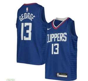 Nike Youth Los Angeles Clippers Paul George Swingman Jersey  Icon Edition Blue - Picture 1 of 3
