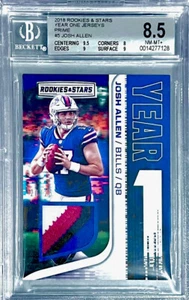 /25 POP 2 BGS 8.5 RC Josh Allen 2018 Panini Year One Prime Rookie Patch 4CLR JSY - Picture 1 of 5