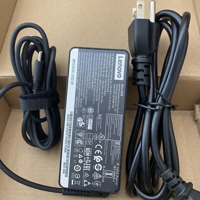 Adaptador carregador para laptop Lenovo 65W USB C tipo C fabricante de equipamento original para ADLX65YCC2A ThinkPad X1 - Imagem 1 de 4