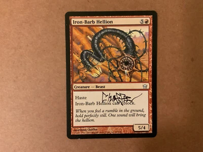 MTG Magic Iron-Barb Hellion Signed Artist Proof x1 5DN Fifth Dawn Doug Chaffee - Image 1 of 2