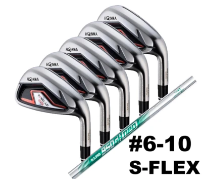 HONMA GOLF TOUR WORLD GS #6-10 IRON SET S FLEX N.S.PRO 950GH NEO 5 Clubs - Image 1 of 4