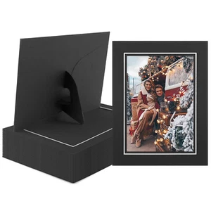 50 Pack 5x7 Paper Picture Frames With Easel Paper Photo Cardboard Frame Cards - Picture 1 of 14