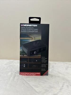 Monster Digital to Analog  / Analog to Digital Combo Audio Converter Black *New - Image 1 of 4