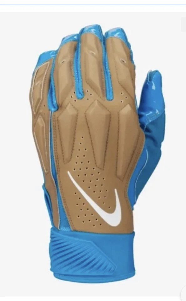 Nike D-Tack x Off-White Football Gloves Size 2XL Blue Grey Virgil Abloh XXL — 第 1/4 张图片