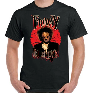 Friday I'm In Love T-Shirt Halloween Mens Funny Parody Top Gothic - Image 1 of 2