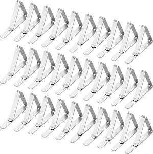 Clips de mantel 30 paquetes clips de soporte de mantel, mesa de exterior de acero inoxidable - Imagen 1 de 3