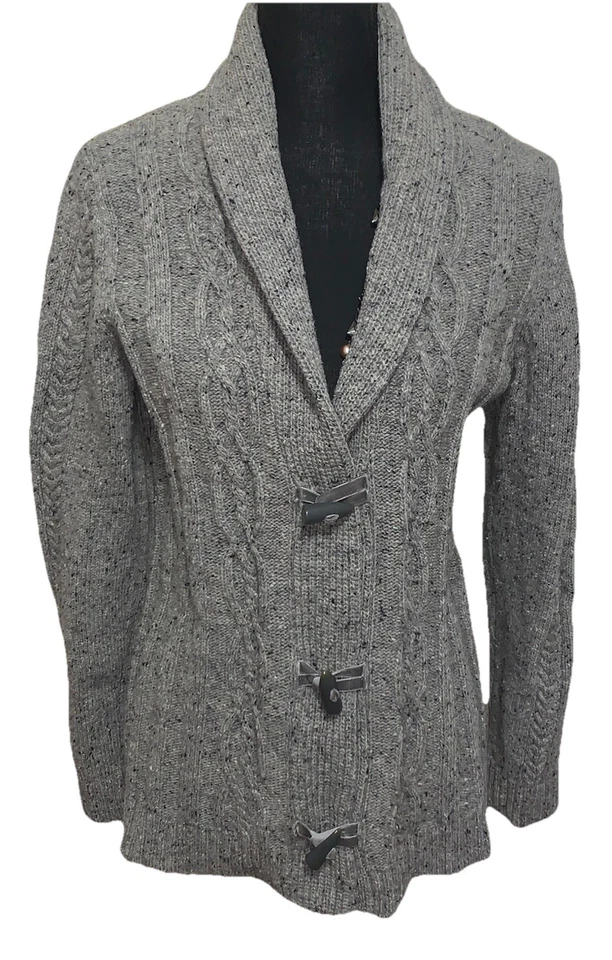 Cárdigan suéter Coldwater Creek para mujer talla grande 14 frente abierto mezcla de lana Foto 1 de 4