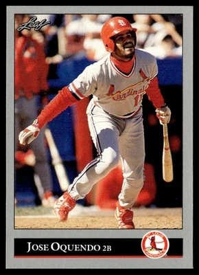 1992 Leaf Jose Oquendo St. Louis Cardinals #289 - Image 1 of 2