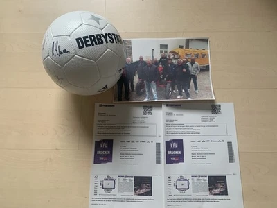 VFL Osnabrück  1980/81 ,  1 x Autogrammball mit 2 Sitzplatzkarten, 1 Ballsack - Bild 1 von 3