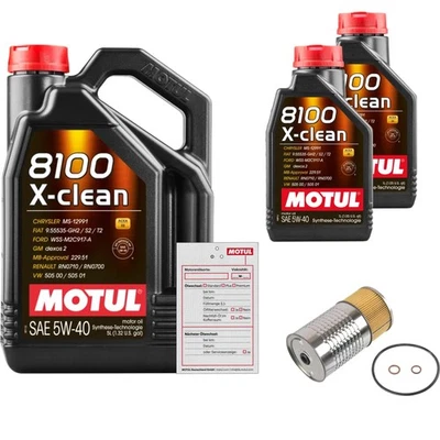 FEBI BILSTEIN Filtro Olio 7 L MOTUL 8100 X-CLEAN 5W-40 Per Daewoo Musso FJ 2.9 D - Immagine 1 di 4