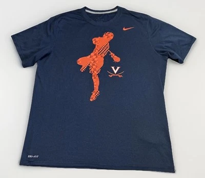 Nike Dri Fit University of Virginia UVA LAX Lacrosse Cavaliers T Shirt Large 🥍 - Image 1 of 4