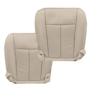 New For 07-14 Ford Expedition Driver & Passenger Leather Bottom Seat Cover Tan - Picture 1 of 8