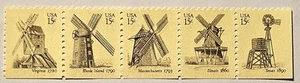 USA 1980 American Windmills, 15-Cent MINT Booklet Strip-5, #1738-42b, FAST SHIP - Picture 1 of 2
