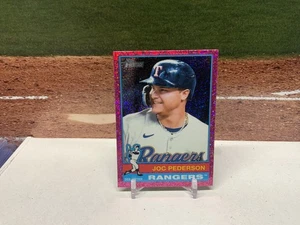 Joc Pederson 2025 Topps Heritage #158 Chrome Pink Sparkle Refractor Rangers - Picture 1 of 2