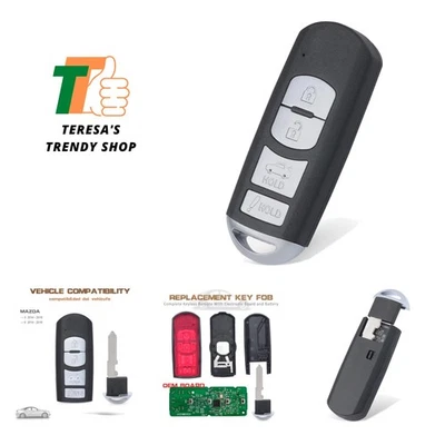 OEM Board Smart Remote Key Fob for Mazda 3 6 MX-5 Miata 2016 2017 2018 - Image 1 of 4