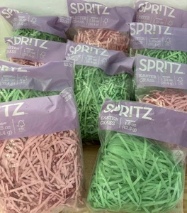 Lot of 10 Bags Spritz Green & Pink Easter Grass or Bag Filler 1.25 oz Each Bag - Picture 1 of 4