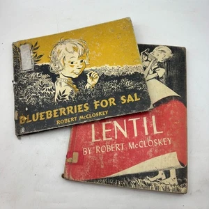 Vintage Robert McCloskey Lot: Blueberries for Sal & Lentil (Ex-Library) - Picture 1 of 10