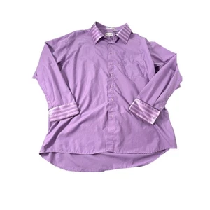 Karl Knox 3XL Men’s French Cuff Purple Dress Shirt 19.5 neck  - Picture 1 of 4