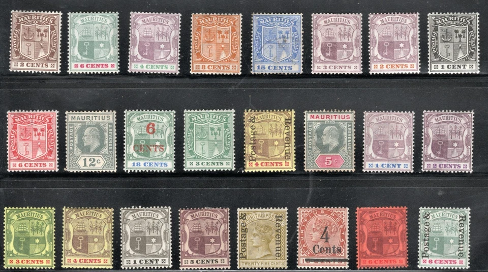 24x Mauricio como nuevo del siglo XIX y principios del XX, MLH-MNH. Foto 1 de 2