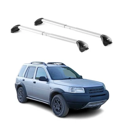 For Land Rover Freelander 99-06 OMAC USA Gray Raised Roof Rails Cross Bars - Imagem 1 de 4