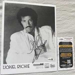 Foto stampa vintage B&W Motown LIONEL RICHIESTE firmata autografata con JSA COA rara - Foto 1 di 5