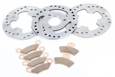Front & Rear Brake Rotors & Brake Pads fits 1999-2001 Polaris 250 Trail Blazer - Image 1 of 4