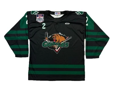 Utah Grizzlies 2 O’Brien Athletic Knit Hockey Jersey ECHL Size L 2023 Canada - Image 1 of 4