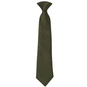 Pre Tied Olive Green Textured Boys Tie Age 4-7 Childrens Kids Wedding Slim Tie - Picture 1 of 2