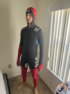 Equipo de EE. UU. Traje de cuerpo completo de patinaje de velocidad de carreras Traje de piel Nike Grande Foto 1 de 4