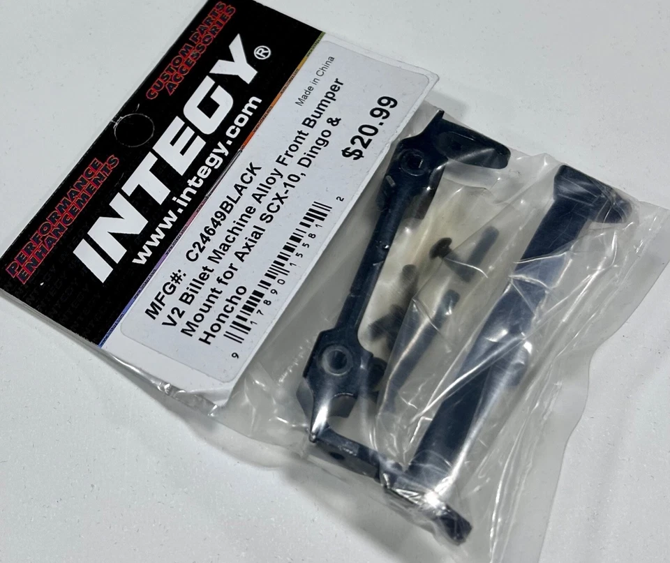 Montaje de parachoques delantero de aleación mecanizada V2 Billet para Axial SCX-10, Dingo y Honcho Foto 1 de 1