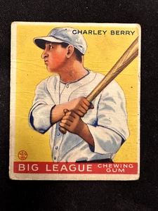 1933 Goudey #184 CHARLEY BERRY BIG LEAGUE CHEWING GUM - Picture 1 of 2