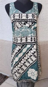 Vintage Hilo Hattie Sleeveless Sheath Tribal Cotton Dress Sz 10 USA - Picture 1 of 15