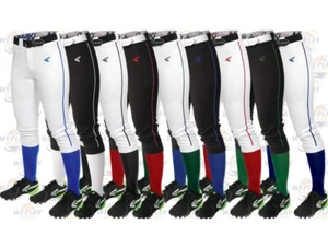 Easton Adult Womens Mako Piped Fastpitch Softball Pants 2XL White/Green A167102 - Picture 1 of 14