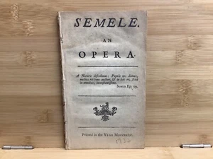 1735 Semele Rare Libretto Of Unperformed John Eccles Opera - Picture 1 of 8