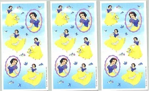 Disney PRINCESS SNOW WHITE Blue Birds 3 Sheets Scrapbook Stickers - Picture 1 of 2