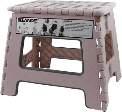11" Foldable Step Stool – 300 Lb Capacity for Adults/Kids, Pink - Image 1 of 4