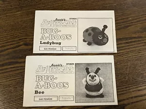 Annie's Attic Bug-a-Boos Crochet Patterns, Ladybug & BEE: Set of 2 VTG Excellent - Picture 1 of 4