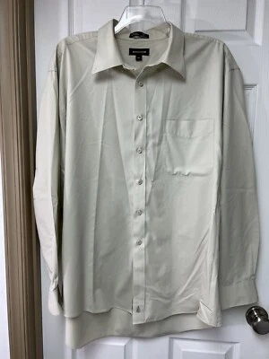 Camisa de vestir Nordstrom Smartcare con botones para hombre talla XXL beige tostado 100 % algodón Foto 1 de 4