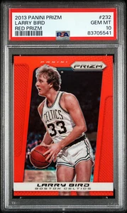 Larry Bird 2013 Panini Prizm #232 Red Prizm Celtics PSA 10 GEMA COMO NUEVO - Imagen 1 de 2